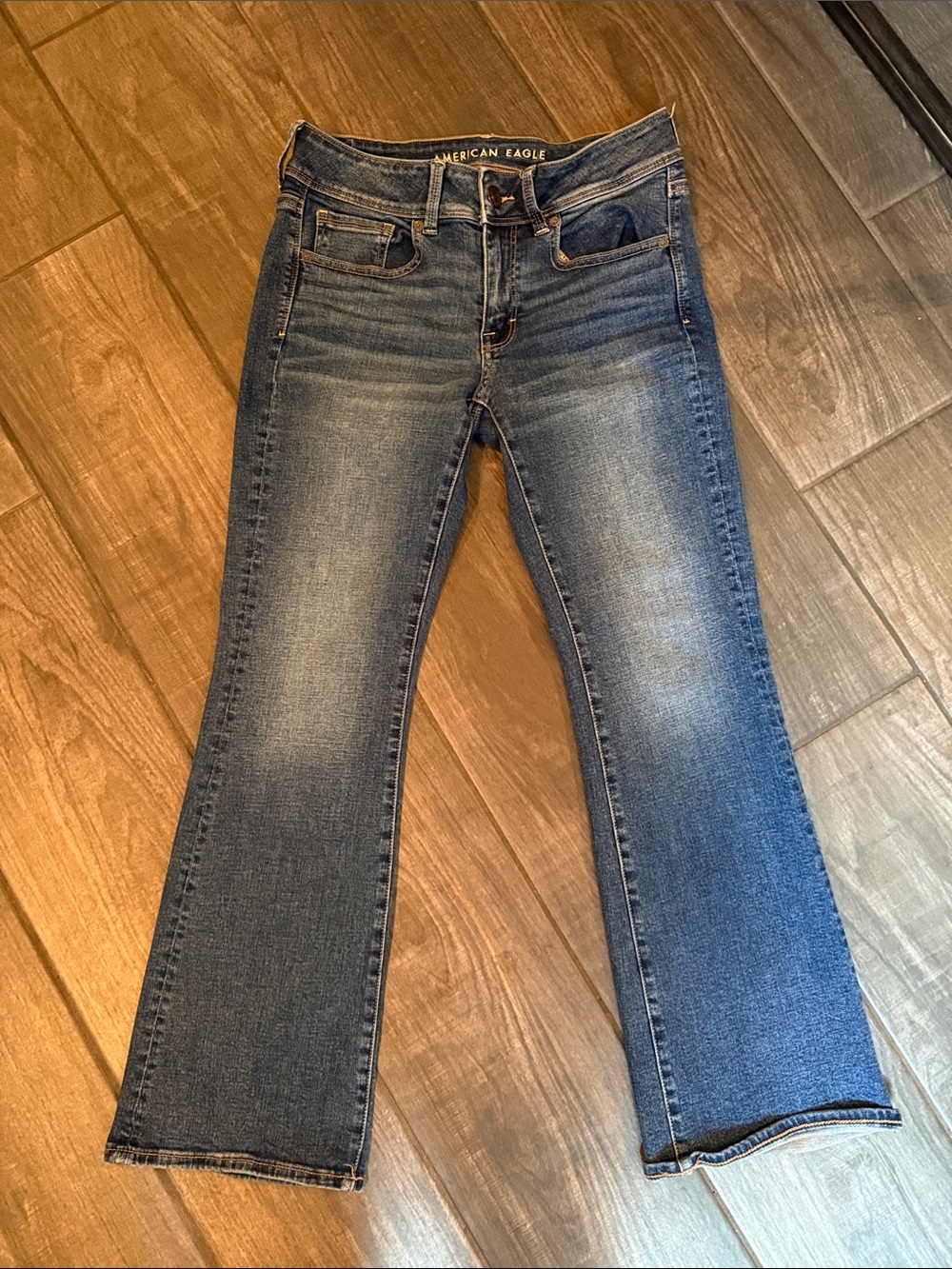 American Eagle Outfitters Mid Blue Flare Jeans